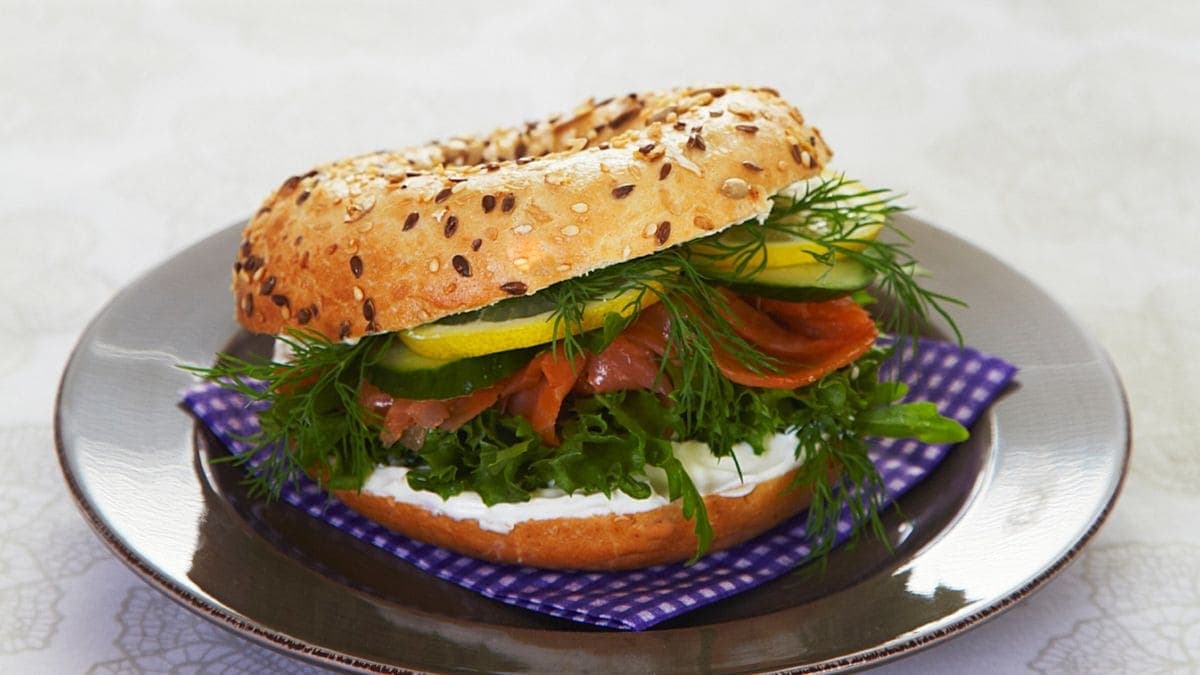 Ostefylt bagel