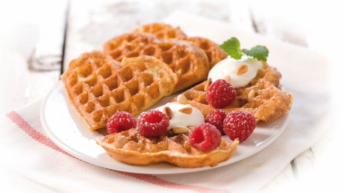 Vafler med vaniljekesam