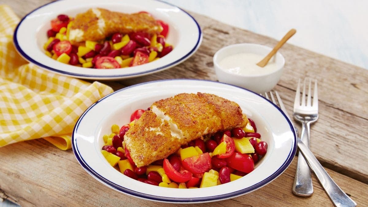 Fiskepanetter med salsa