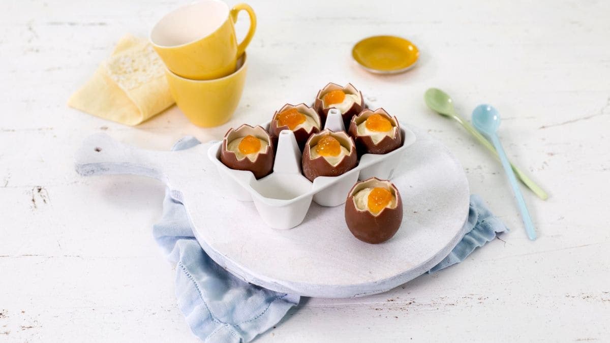 Sjokoladeegg med kremfyll