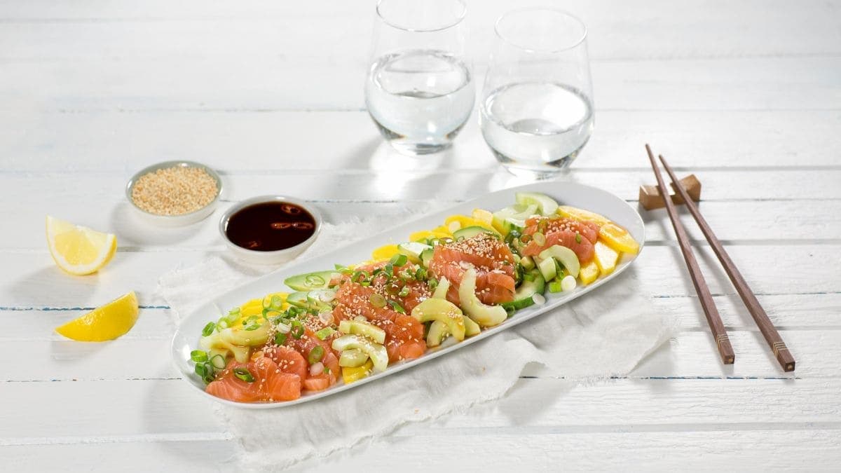 Sushisalat med asiatisk dressing