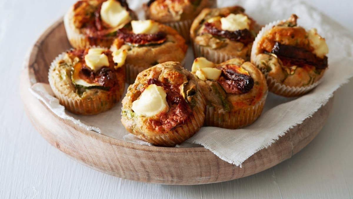 Matmuffins med spinat og chevre