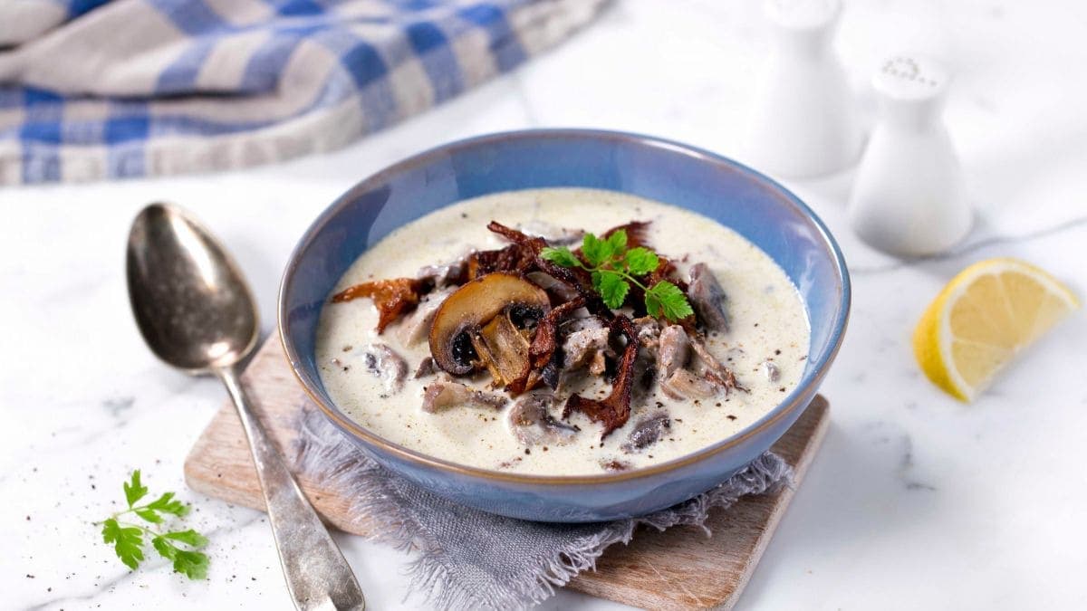 Skogsoppsuppe med chèvre