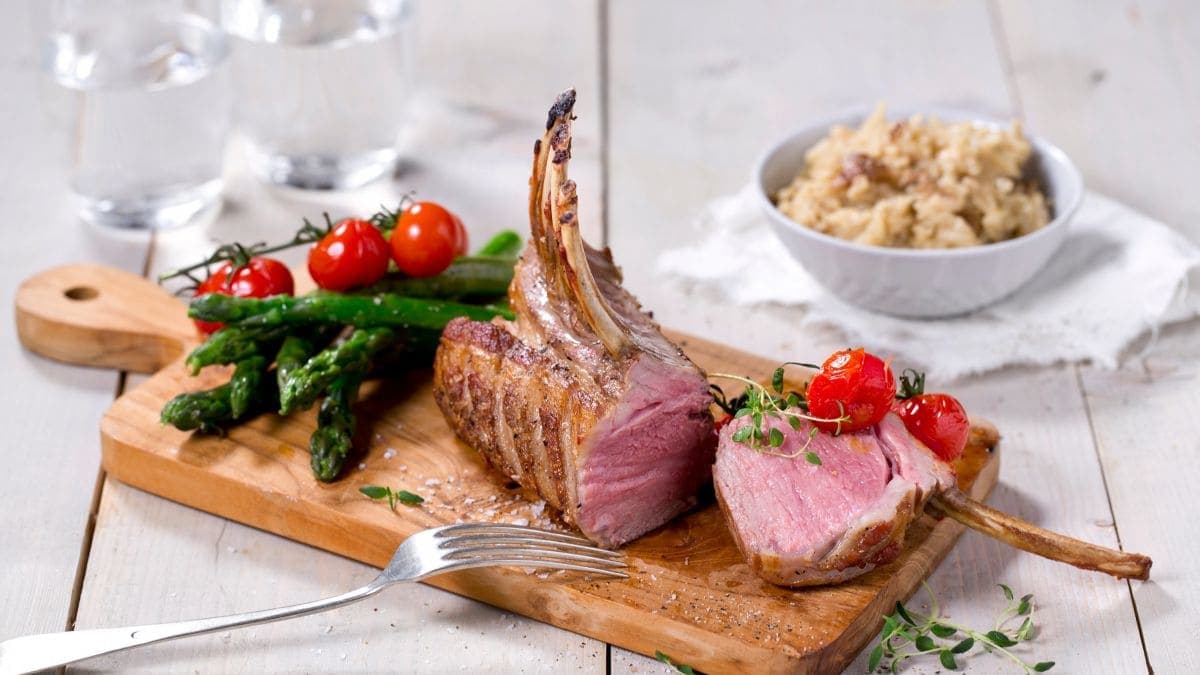 Lammekarré med risotto