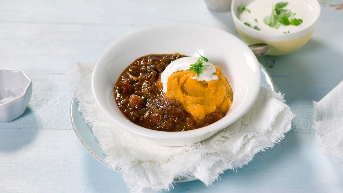 Marokkansk lammegryte med korianderyoghurt