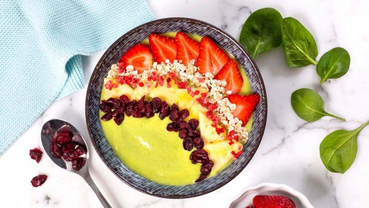 Smoothie bowl med spinat