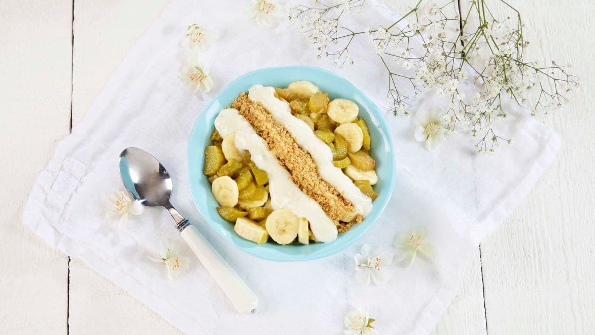 Rabarbra- og banankompott