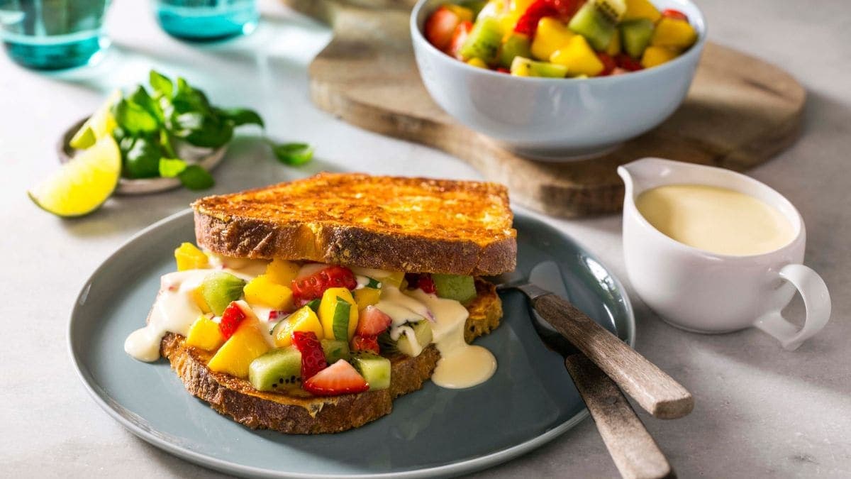 Next ImageArme riddere med mangosalat