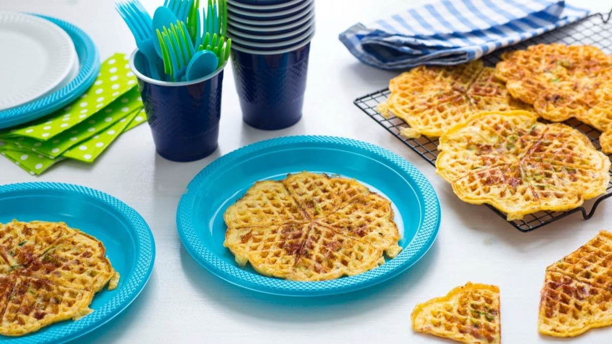 Omelett i vaffeljern