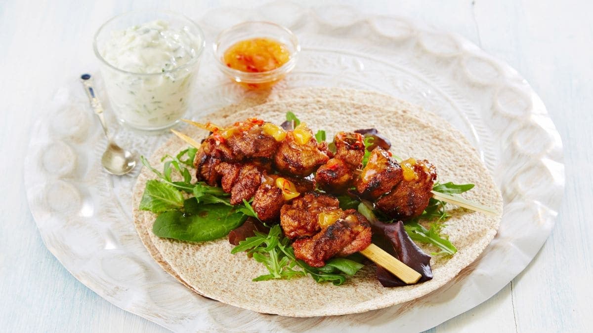 Grillspyd med nakkekoteletter