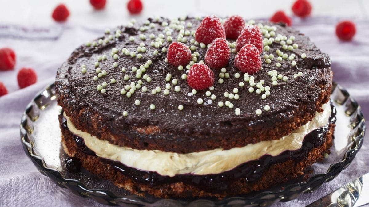 Sjokoladekake med lakriskrem