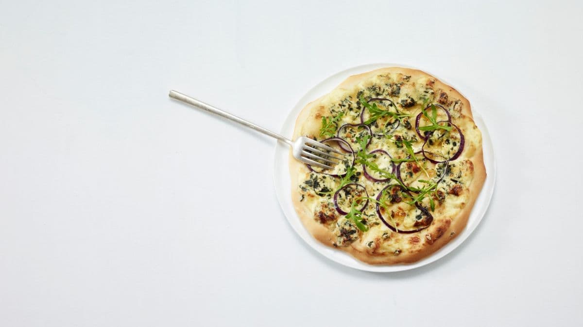 Hvit pizza med Norzola