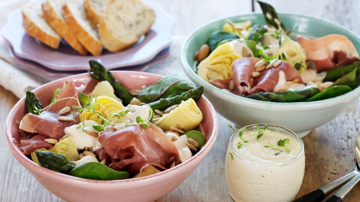 Aspargessalat med parmaskinke