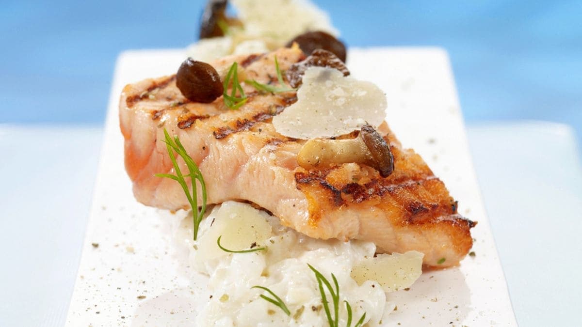 Kremet risotto med laks