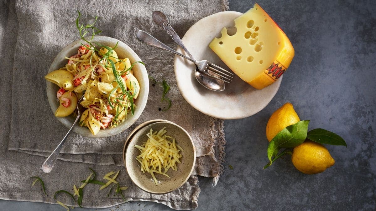 Kremet pasta med kreps