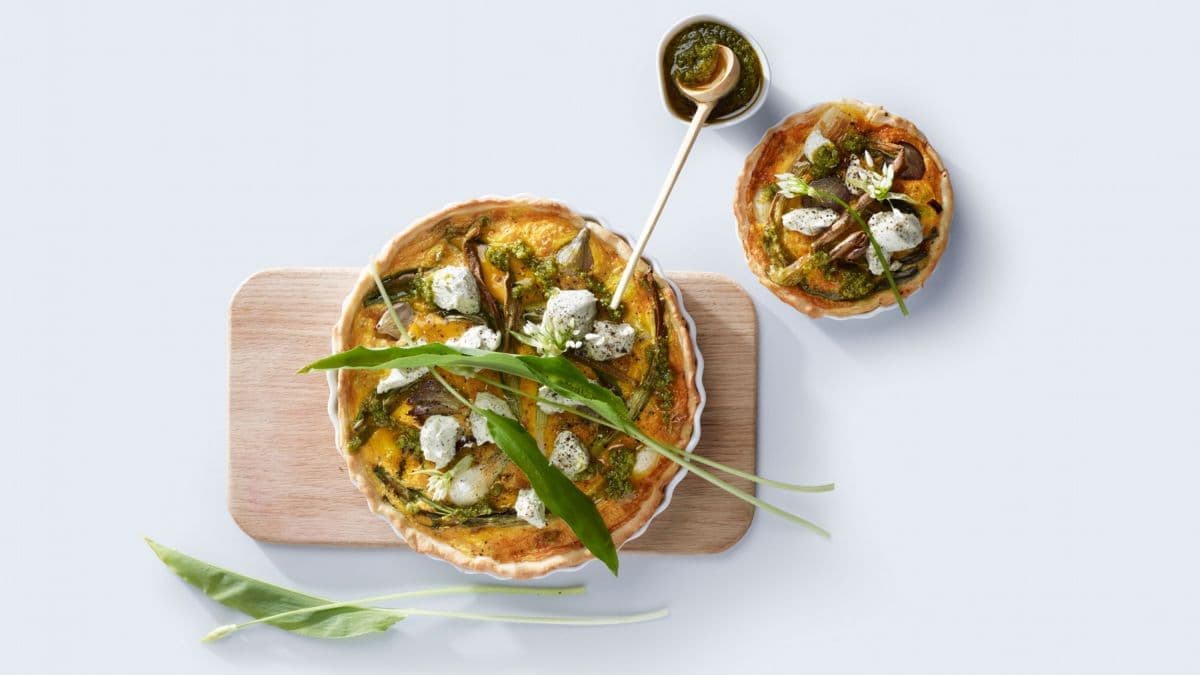 Løkpai med Chevre Ramsløk