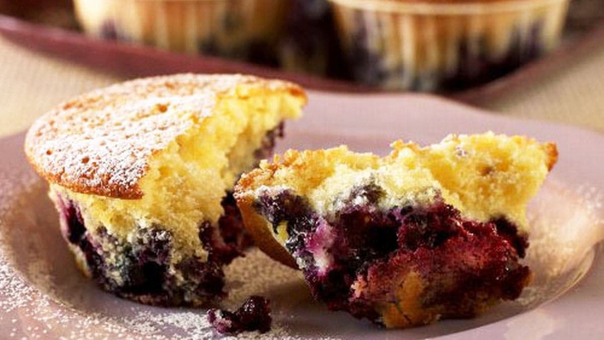 Blåbærmuffins med yoghurt