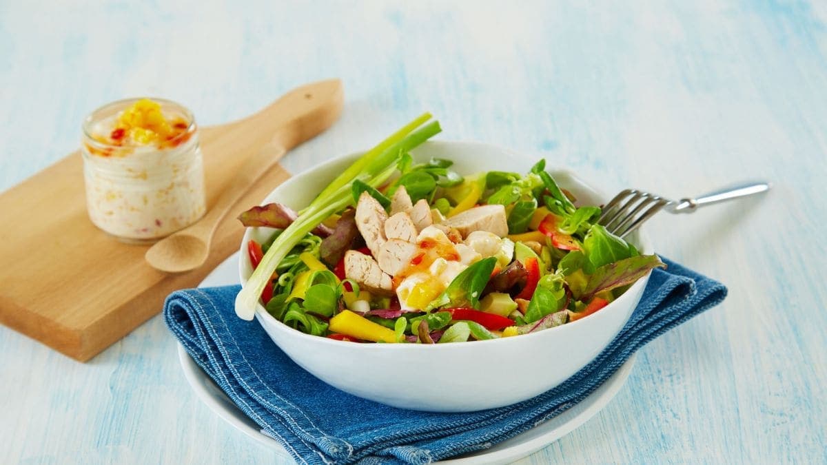Kyllingsalat med mangosalsa