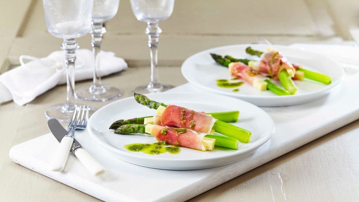 Asparges og Ridder® i skinke