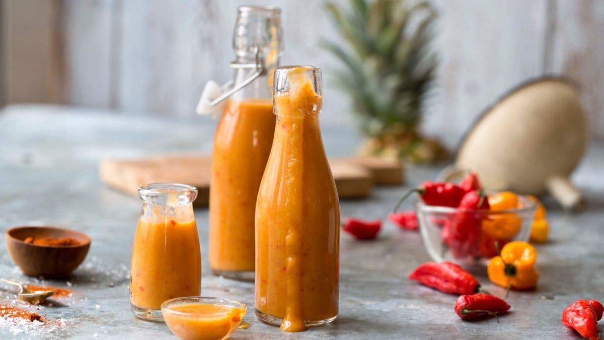 Ghost pepper chilisaus med mango