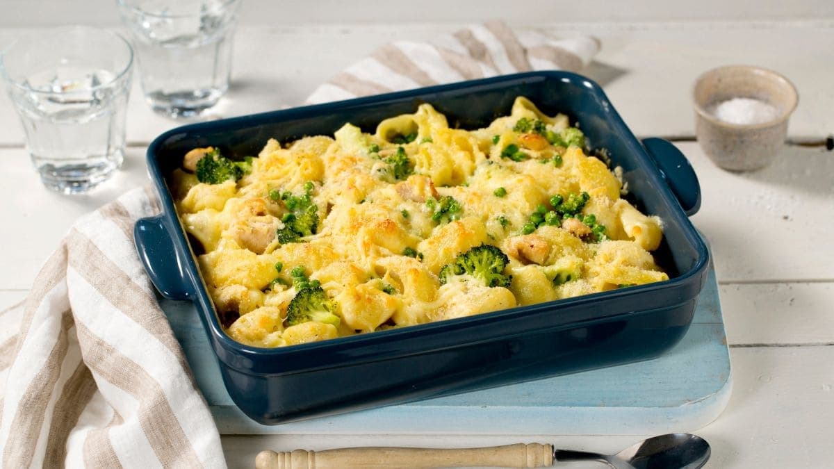 Mac ’n ’cheese med kylling