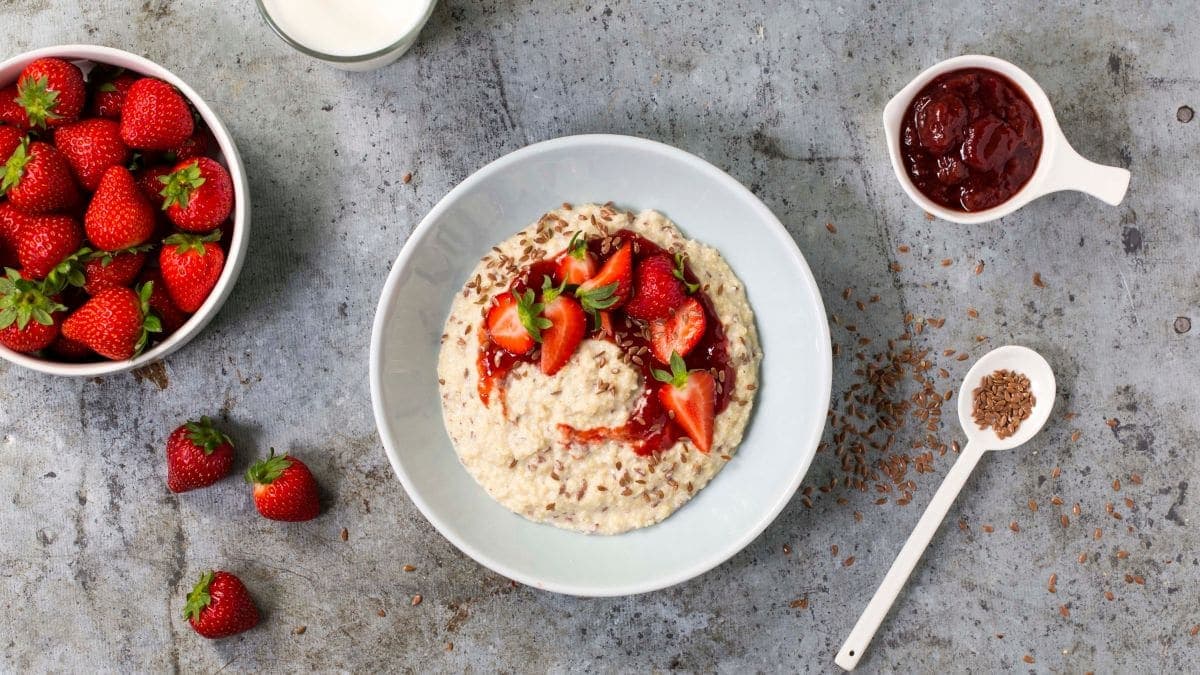 Hirsegrøt med linfrø