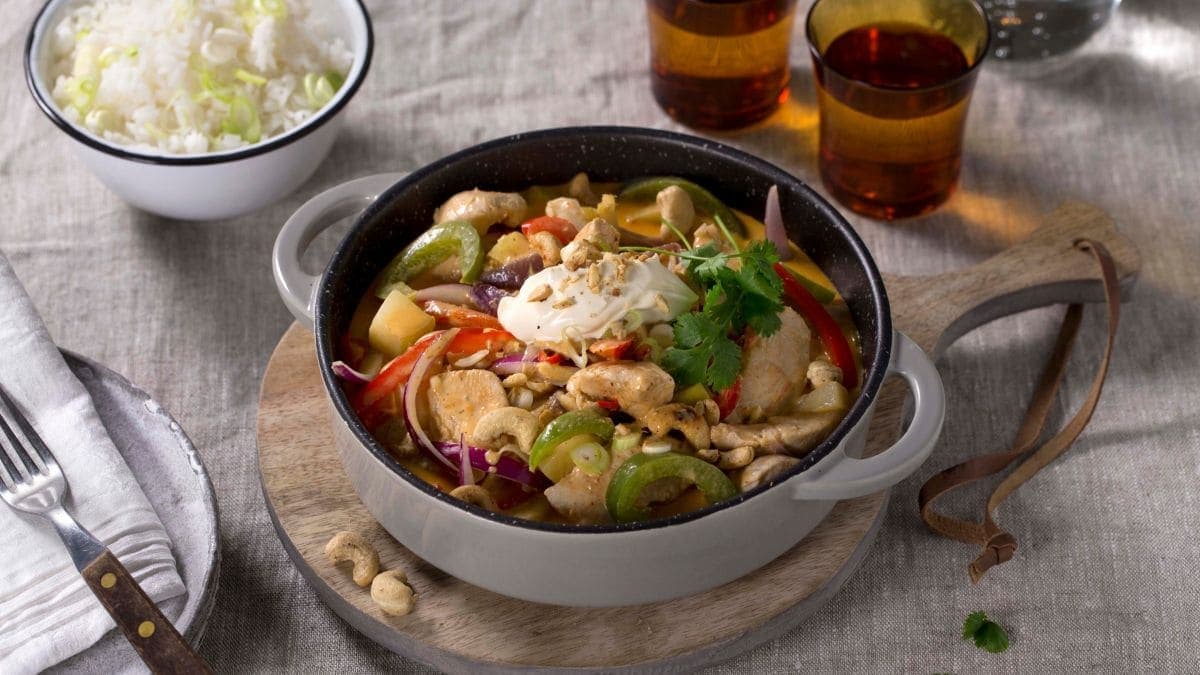 Indisk kyllinggryte med eple