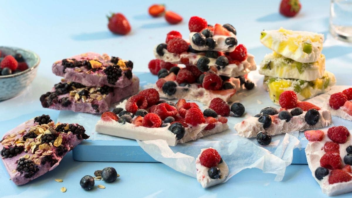 Frozen yoghurt-barer