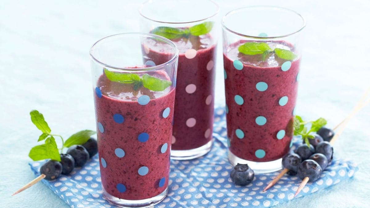 Frozen blåbær-smoothie