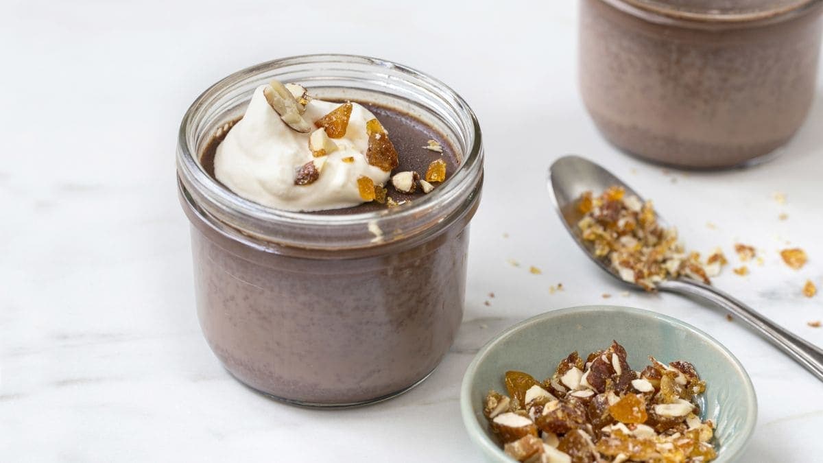 Sjokoladepudding med mørk sjokolade