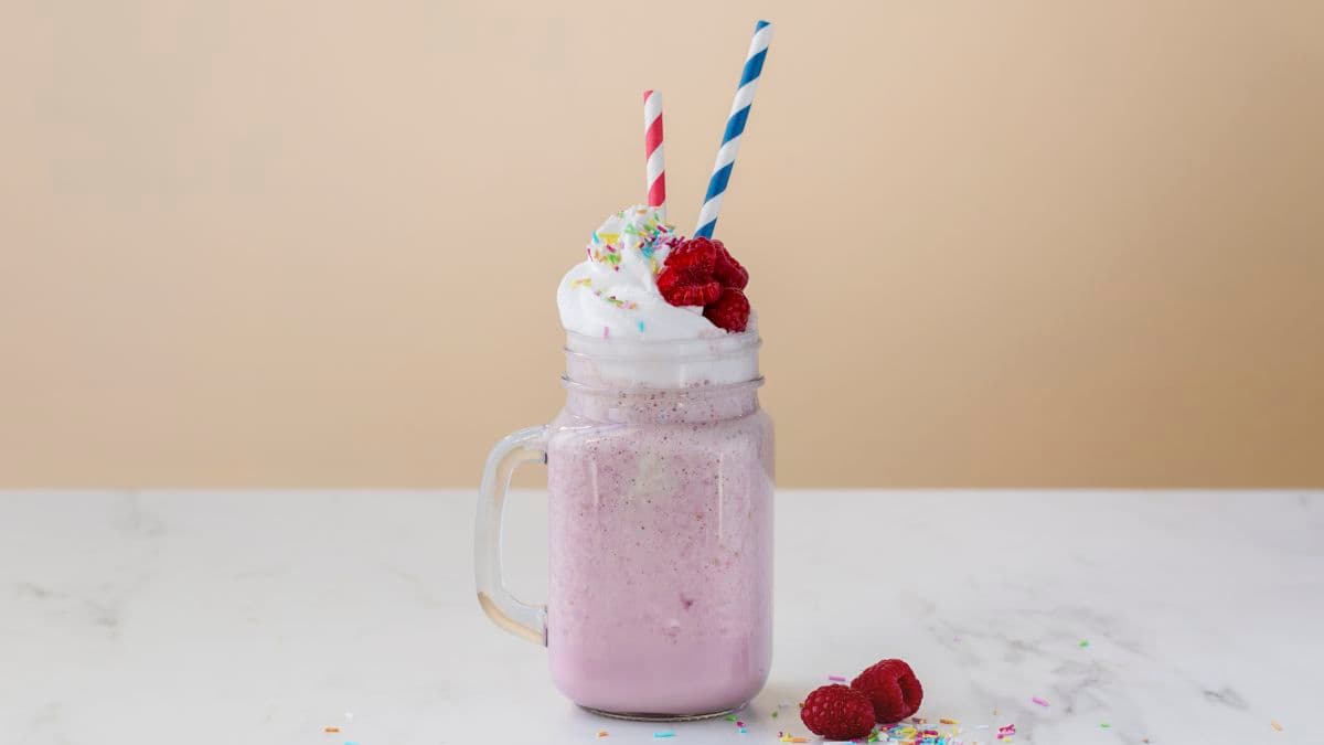 Frossen bringebærshake
