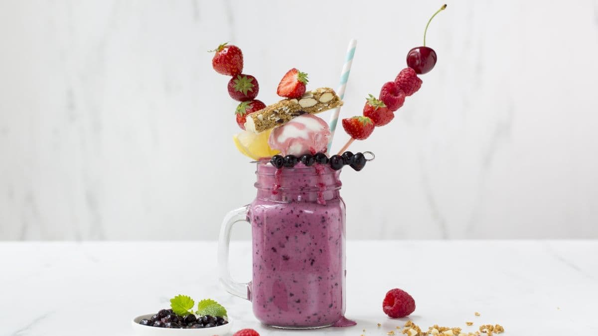 Solbær-freakshake