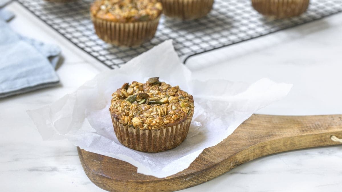 Next ImageTurmuffins med havregryn, eple og gulrot