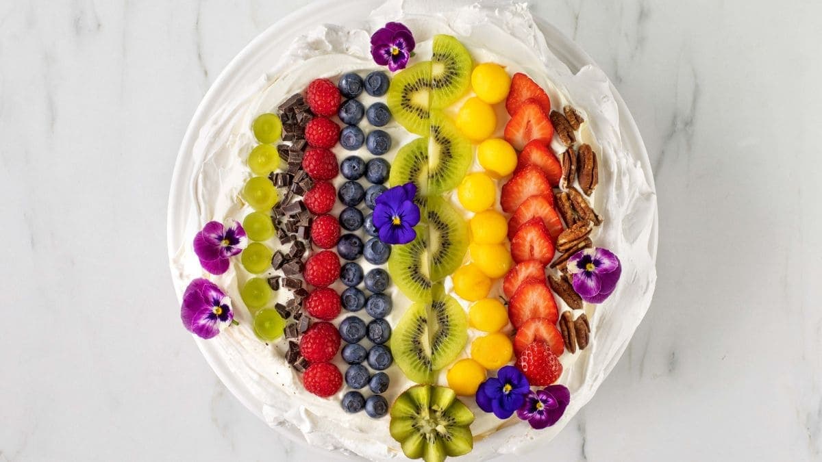 Pavlova med rømmekrem