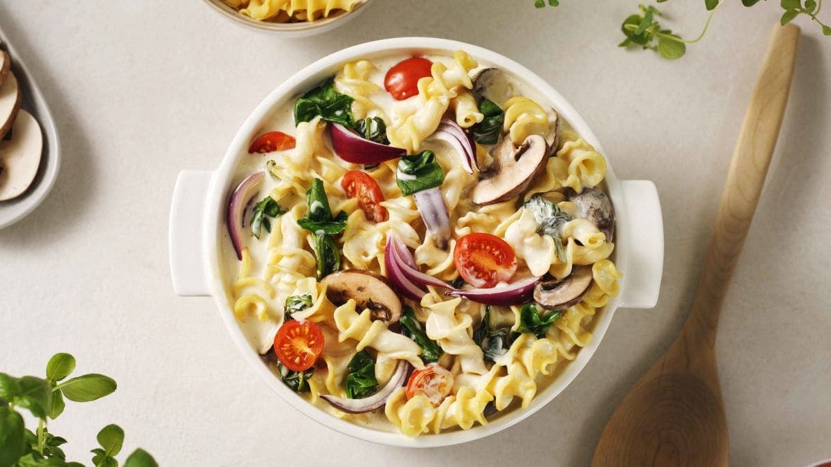 Kremet vegetarpasta