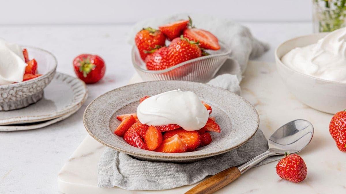 Jordbær med krem
