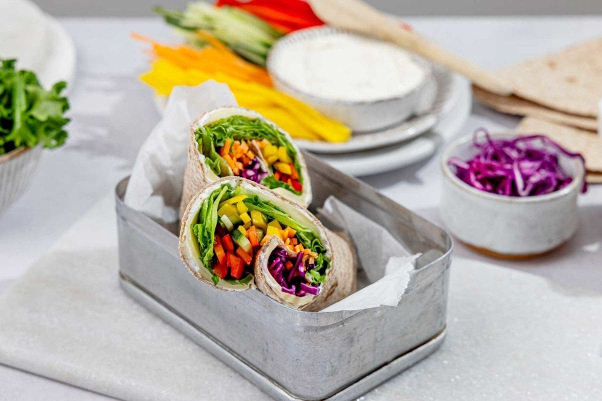 Wrap med kremost og spekeskinke