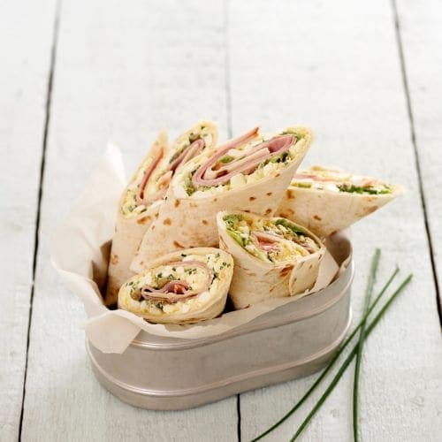 Skinkerull med cottage cheese