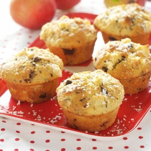 Eple- og sjokolademuffins