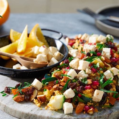 Couscous med grønnsaker og salatost