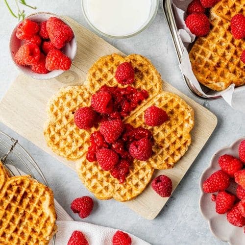 Matpakkevafler med banan og cottage cheese