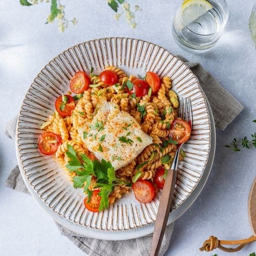 Kremet pasta med torsk