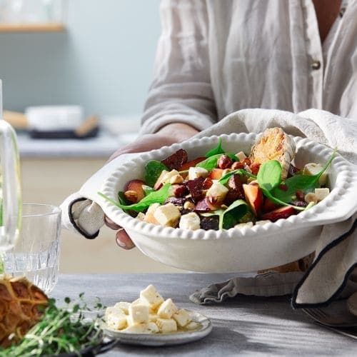 Bakte rødbeter med salatost
