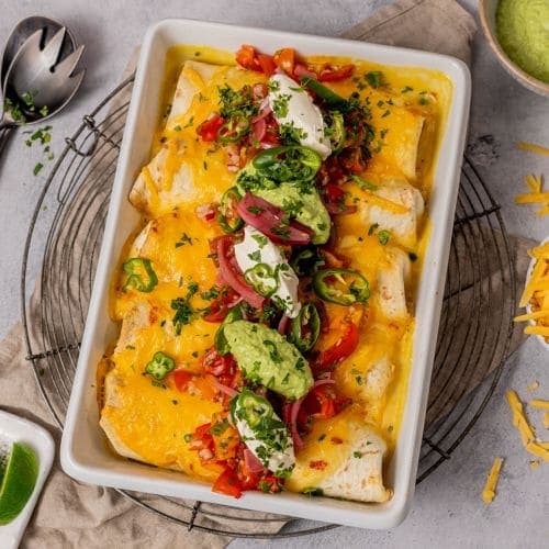 Enchiladas med cheddar