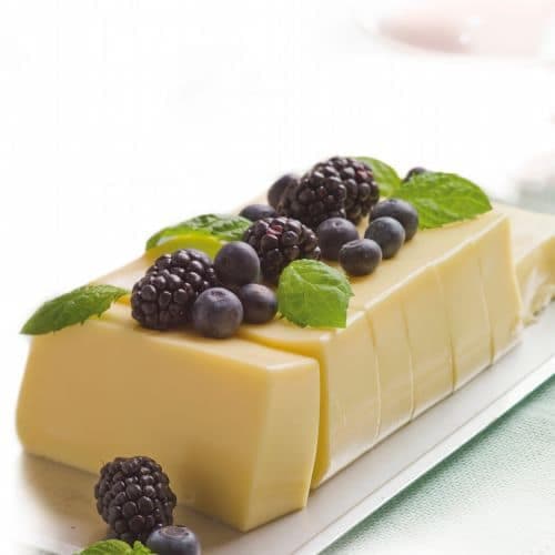 Mandelpudding med bær