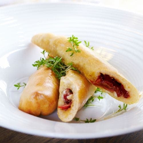 Pizzastenger med cottage cheese