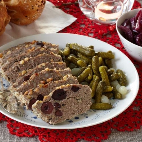 Julepostei med rødløkskompott