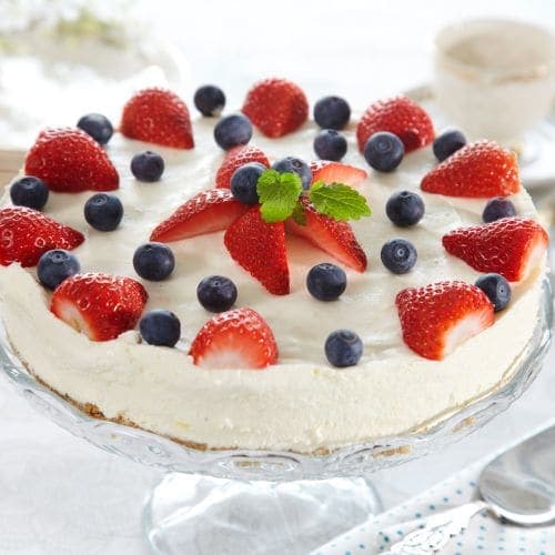 Frossen ostekake med bær
