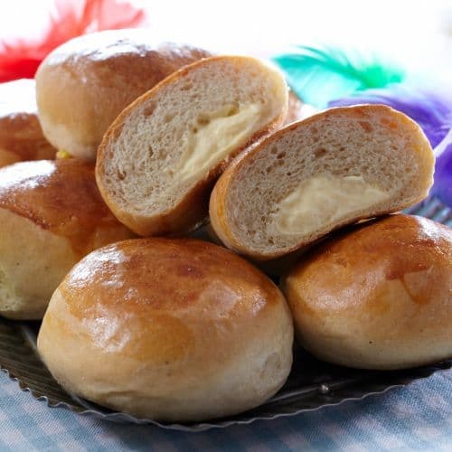 Fastelavnsboller med vaniljekrem