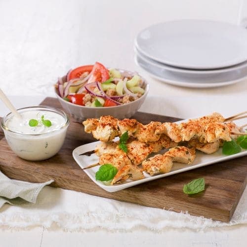 Yoghurtmarinert kylling med byggris